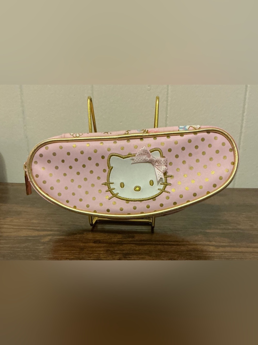 Rare Vintage Sanrio 2018 Hello Kitty Zip Cosmetic Bag Pencil Case
